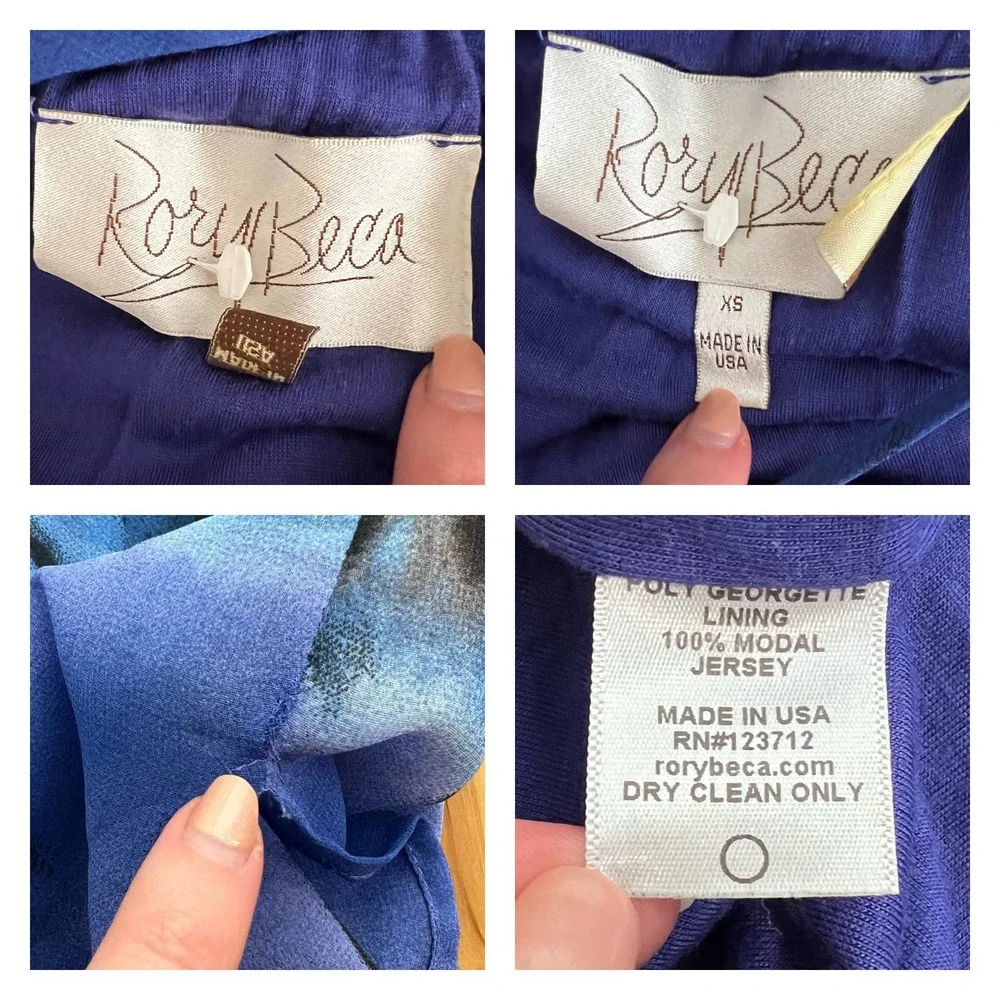 Rory Beca‎ Tie Dye Thea Maxi Dress Size XS Purple Blue Ombre Beach Revolve - Picture 4 of 9
